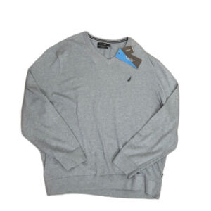 NWT Nautica‎ Navtech V-Neck Sweater Light Blue Cotton Blend Classic Size XXL